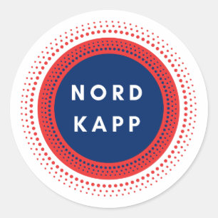 Nordkapp Norwegen Runder Aufkleber