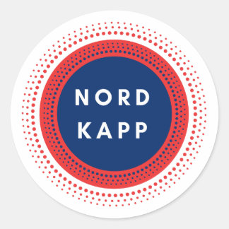 Nordkapp Norwegen Runder Aufkleber