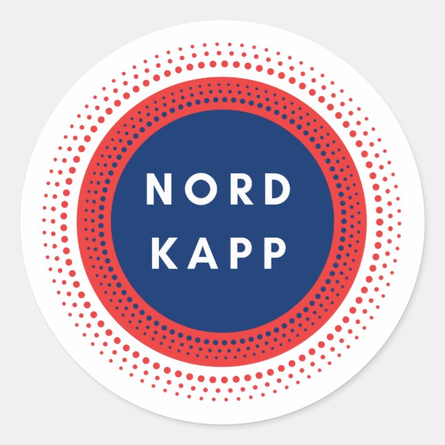 Nordkapp Norwegen Runder Aufkleber (Vorderseite)
