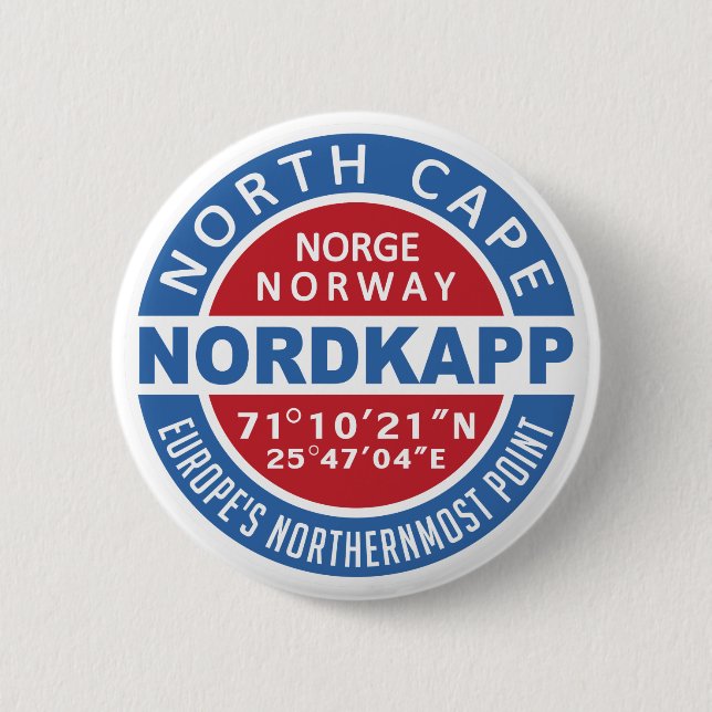 NORDKAPP Norwegen-Tasten Button (Vorderseite)