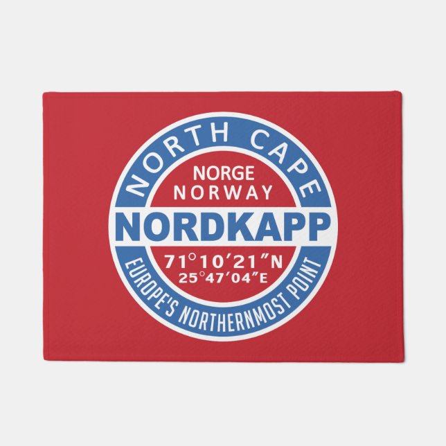 NORDKAPP Norwegen Türmatten Fußmatte (Vorderseite)