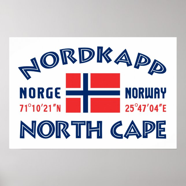 NORDKAPP Norwegisches Plakat (Vorne)