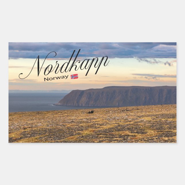 Nordkapp Rechteckiger Aufkleber (Vorderseite)