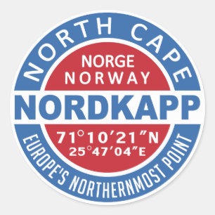 NORDKAPP RUNDER AUFKLEBER