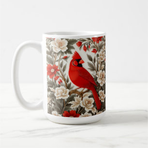 Nordkardinal-Vogel schöne Flora Kaffeetasse
