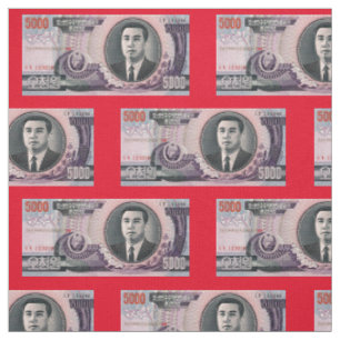 Nordkorea-Banknoten-Gewebe Stoff