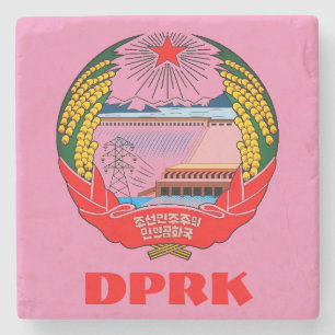 Nordkorea - DVRK 한 국 (Vereinigtes Königreich) Steinuntersetzer