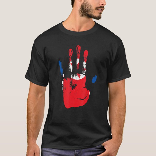 Nordkorea Fahne Männer Frauen Kinder T-Shirt (Vorderseite)
