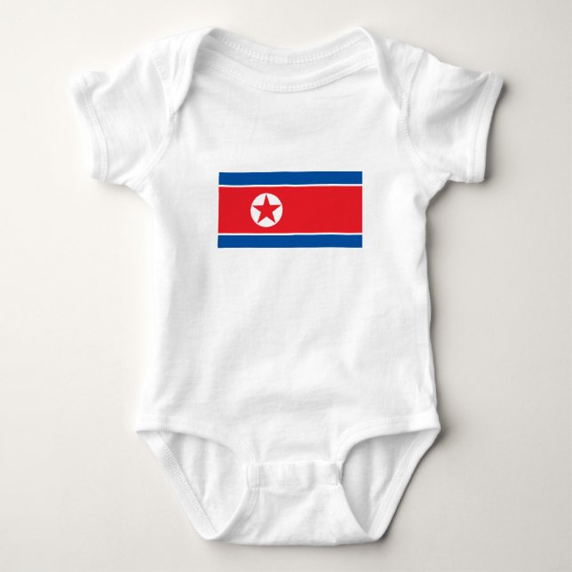 Nordkorea-Flagge Baby Strampler (Vorderseite)