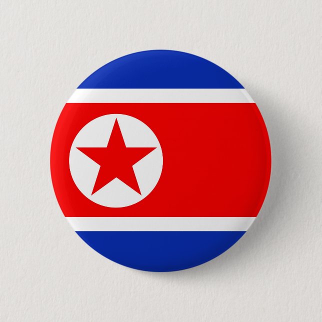 Nordkorea-Flagge Button (Vorderseite)