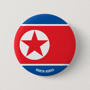 Nordkorea-Flagge Charmantes Patriotisches Knopf Button