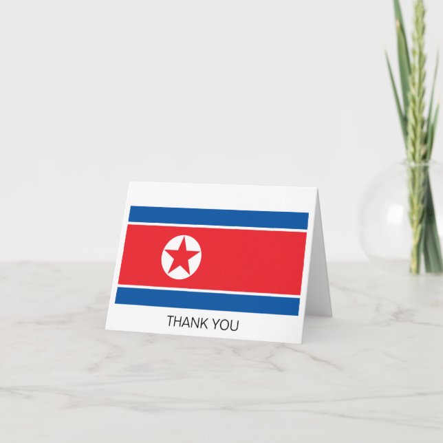 Nordkorea-Flagge Dankeskarte (Vorderseite)