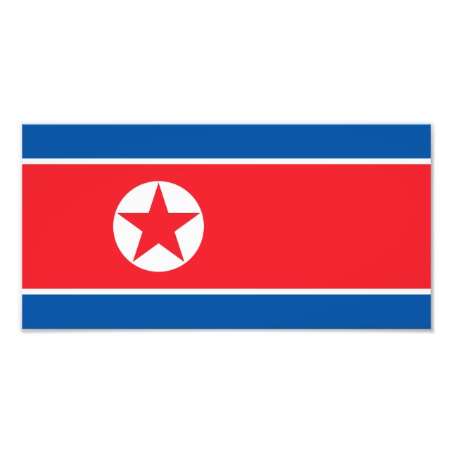 Nordkorea-Flagge Fotodruck (Vorne)