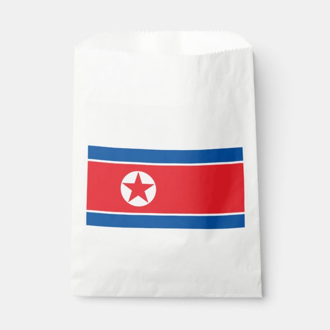 Nordkorea-Flagge Geschenktütchen (Vorderseite)