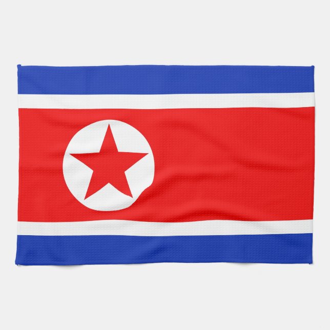 Nordkorea-Flagge Küchentuch (Horizontal)