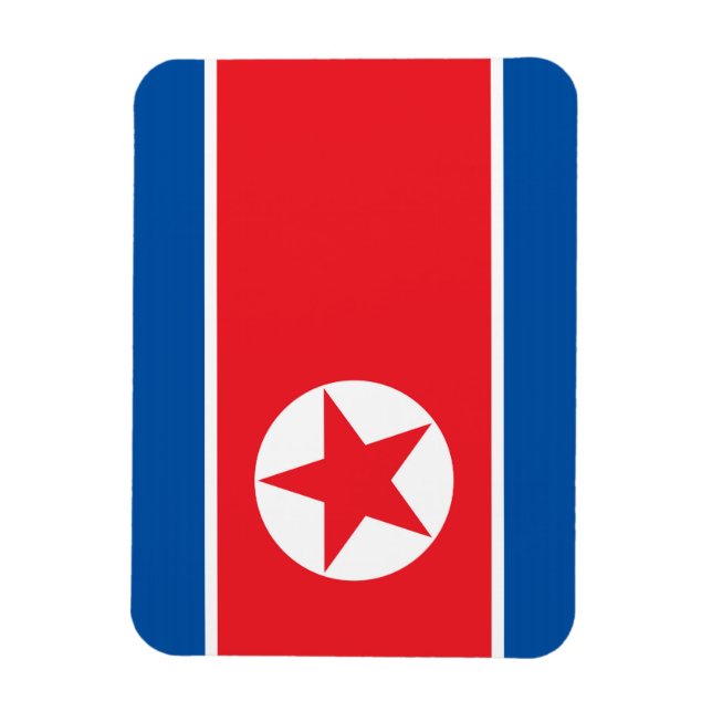 Nordkorea-Flagge Magnet (Vertikal)