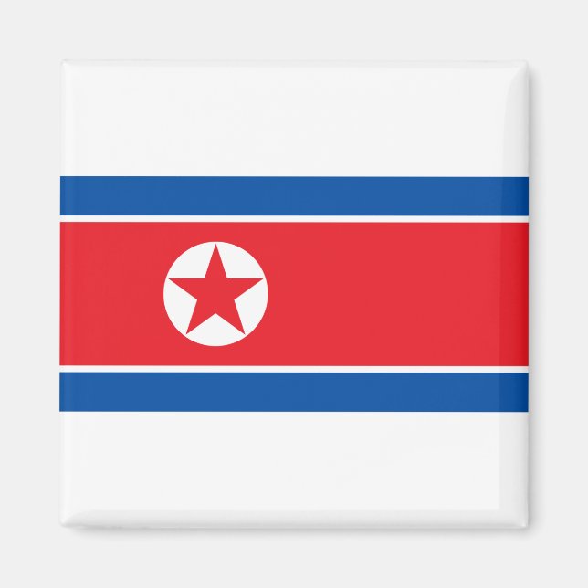 Nordkorea-Flagge Magnet (Vorne)