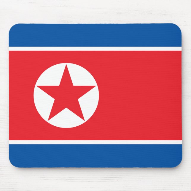 Nordkorea-Flagge Mousepad (Vorne)
