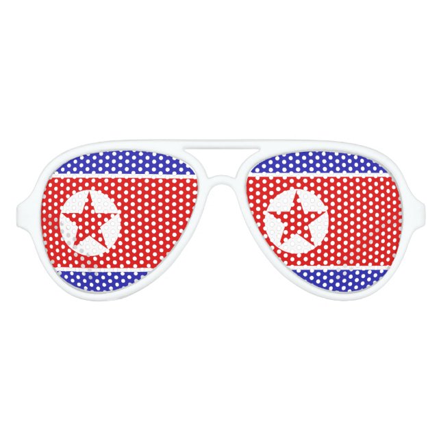 Nordkorea-Flagge Partybrille (Vorderseite)
