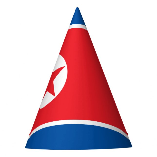 Nordkorea-Flagge Partyhütchen (Vorderseite)