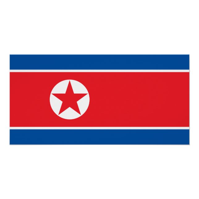 Nordkorea-Flagge Poster (Vorderseite)