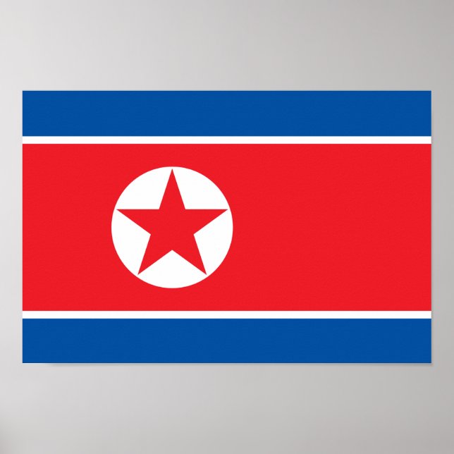 Nordkorea-Flagge Poster (Vorne)