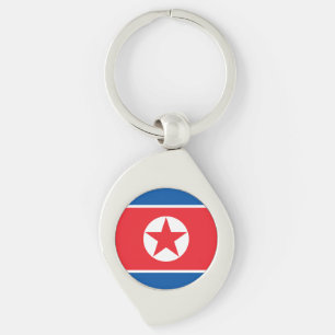 Nordkorea-Flagge Schlüsselanhänger