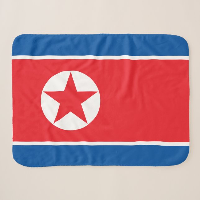 Nordkorea-Flagge Sherpadecke (Vorderseite (Horizontal))