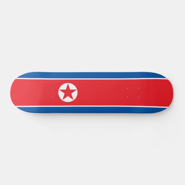 Nordkorea-Flagge Skateboard (Horizontal)