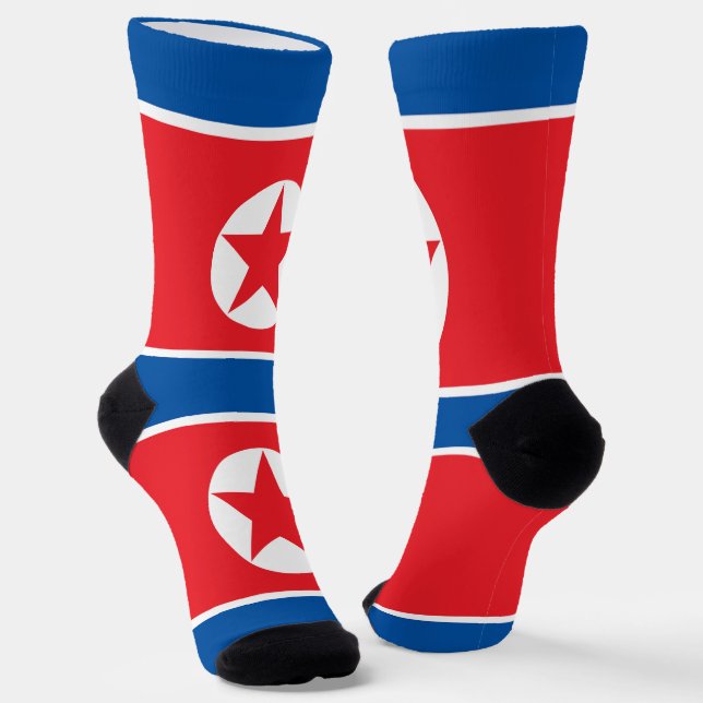 Nordkorea-Flagge Socken (Gewinkelt)