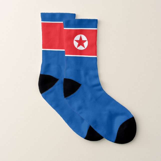 Nordkorea-Flagge Socken (Paar)
