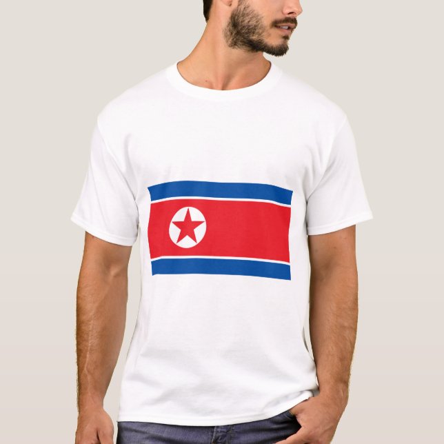 Nordkorea-Flagge T-Shirt (Vorderseite)