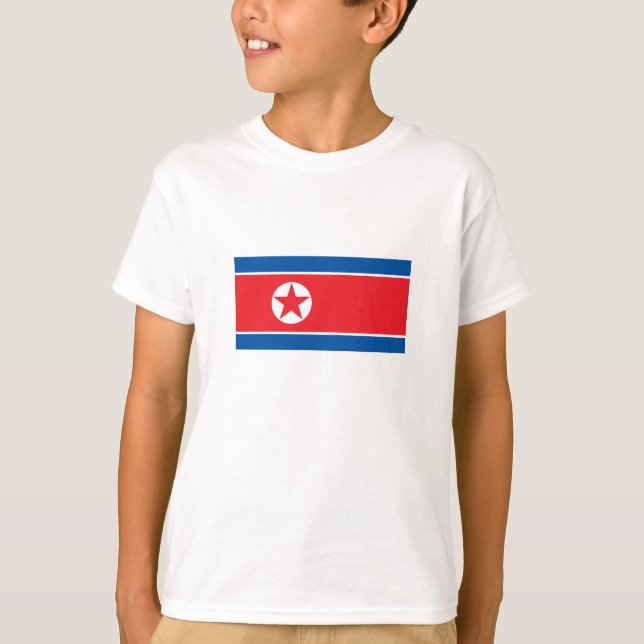 Nordkorea-Flagge T-Shirt (Vorderseite)