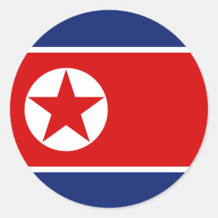 Nordkorea-Flaggen-runder Aufkleber