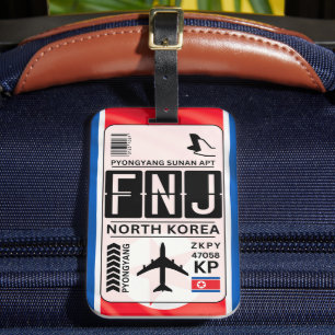 Nordkorea Gepäckmarke Gepäckanhänger