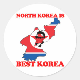 Nordkorea ist das beste Korea Runder Aufkleber