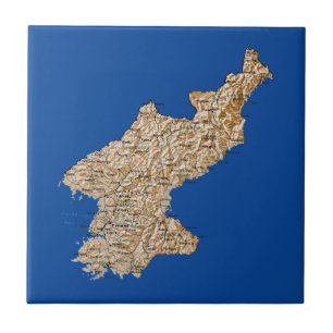 Nordkorea-Karten-Fliese Fliese