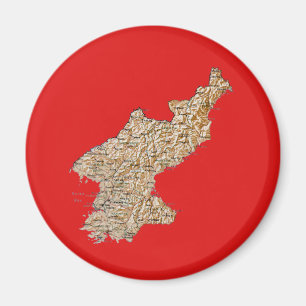 Nordkorea-Karten-Magnet Magnet