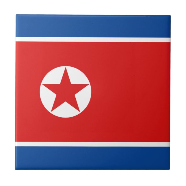Nordkorea Keramik Tile Fliese (Vorderseite)