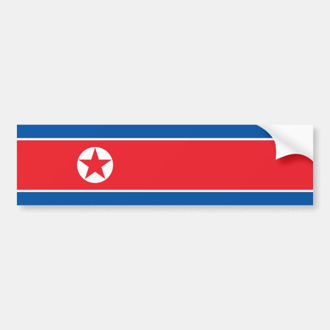 Nordkorea/koreanische Flagge Autoaufkleber (Vorne)