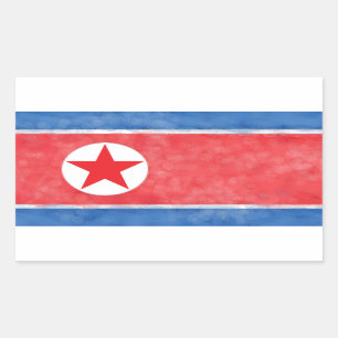 Nordkorea Rechteckiger Aufkleber