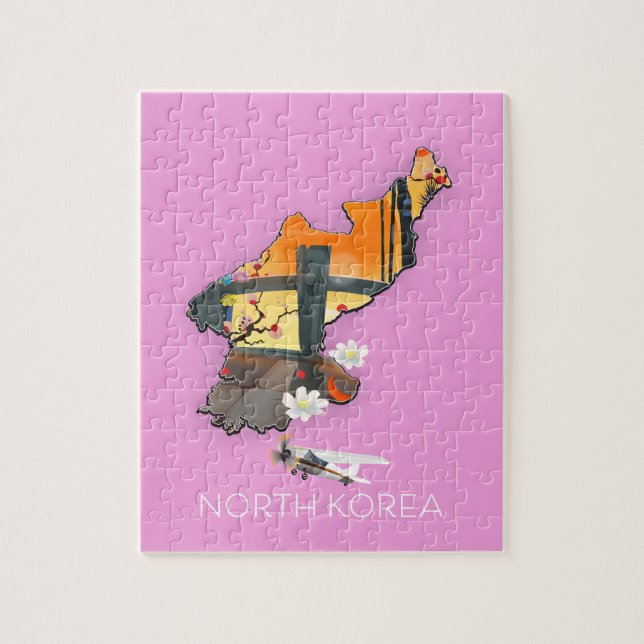 Nordkorea-Reisekarte (Vertikal)