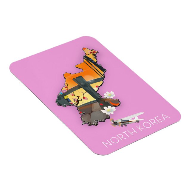 Nordkorea-Reisekarte Magnet (Rechte Seite)