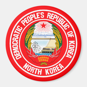 Nordkorea-Runde Magnet