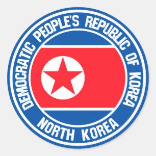 Nordkorea-Runde Runder Aufkleber