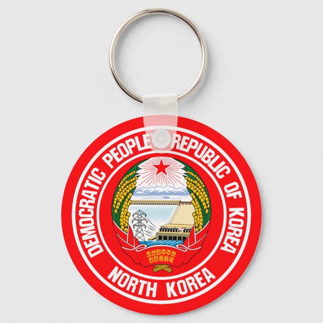 Nordkorea-Runde Schlüsselanhänger (Vorderseite)