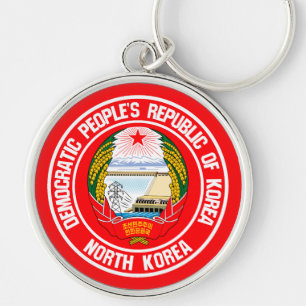 Nordkorea-Runde Schlüsselanhänger