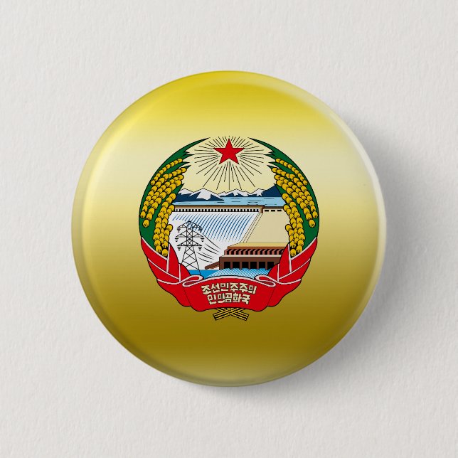 Nordkorea-Wappen Button (Vorderseite)