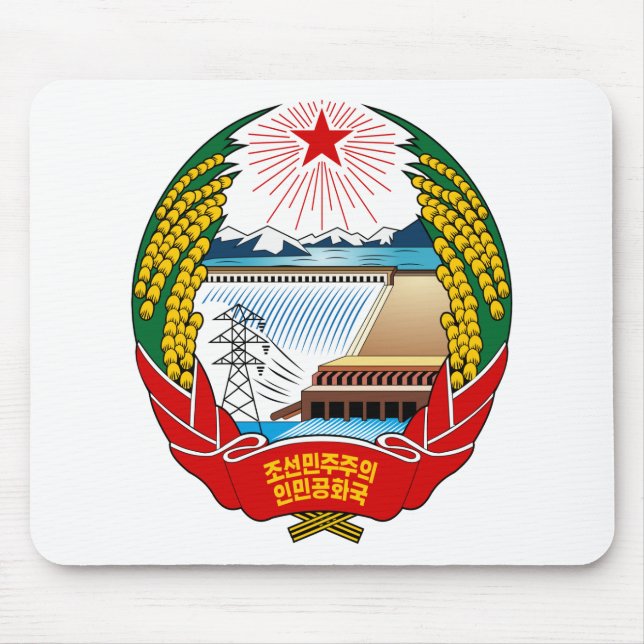 Nordkorea-Wappen Mousepad (Vorne)