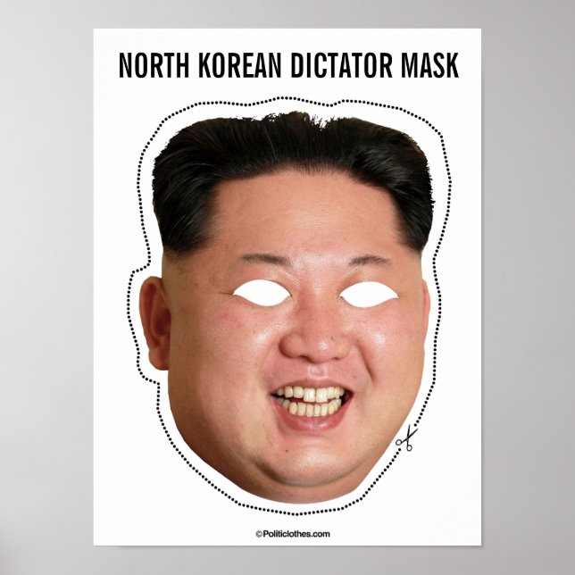 nordkoreanische Diktator-Maske Poster (Vorne)